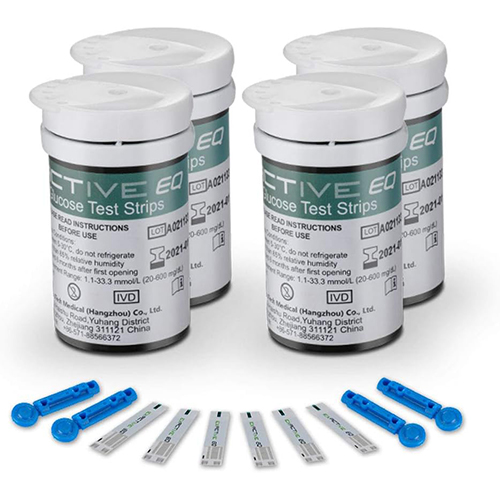 Diabetes Test Strips Blood Glucose Test Strips x 100 and Diabetes Lancets x 100 Blood Sugar Test Strips for UK Diabetics Fit for Exactive EQ Impulse