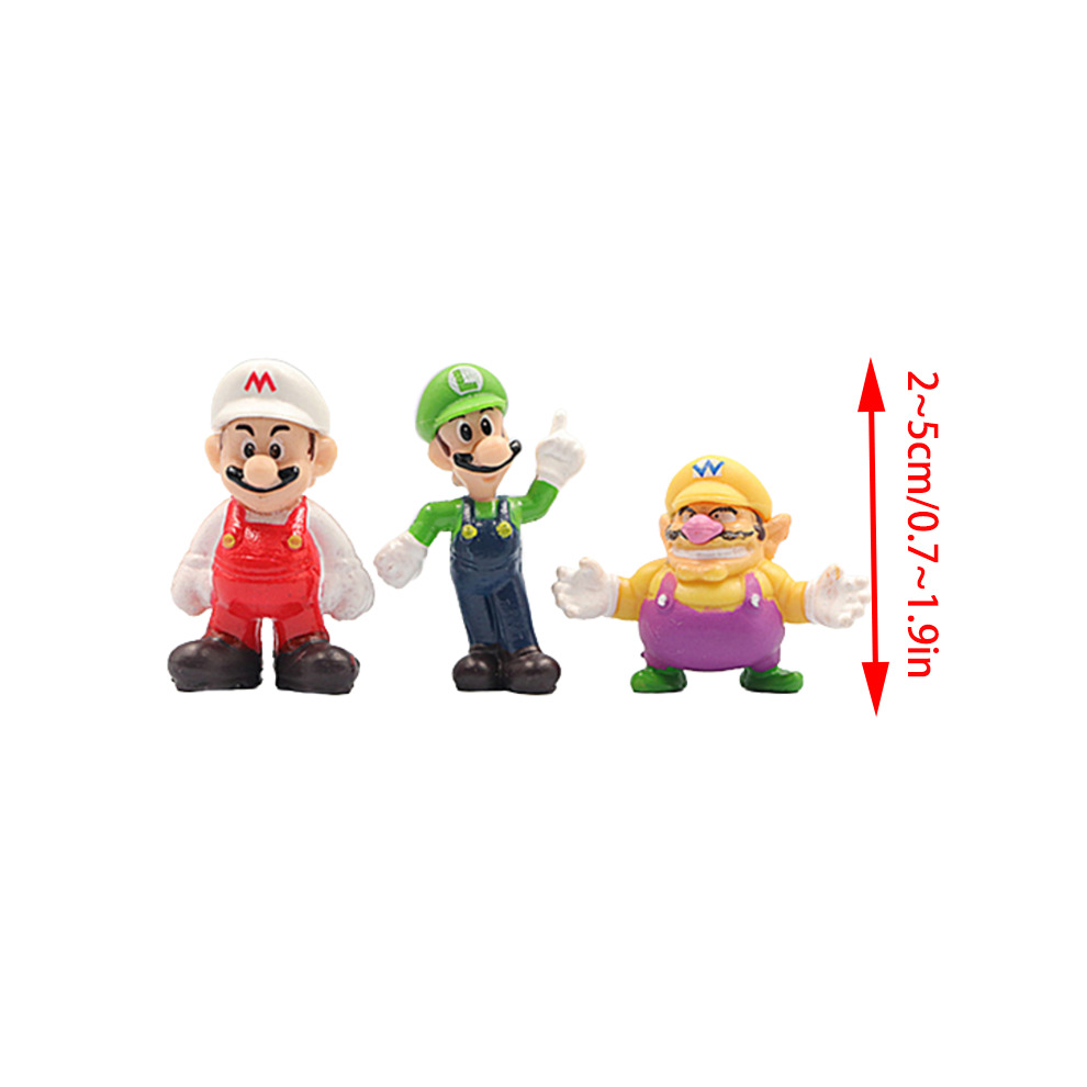 48Pcs Super Mario Bros Action Figures Cartoon Model Toys Kids Fan Gift Decor