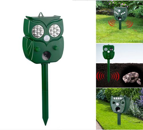 Ultrasonic Pet Repellent Animal Scarers  for Gardens Waterproof Repeller Adjustable Sensitivity for Farm Yard Orchard