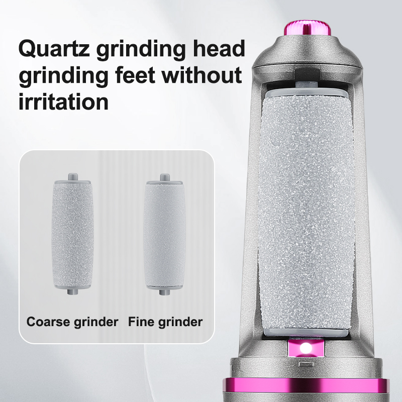 (Grey) Electric Foot Callus Removers Feet File Pedicure Kit Foot Scrubber for Dead Skin Removal Foot Care Tool Trimmer for Hard Cracked Feet Grinding Skin
