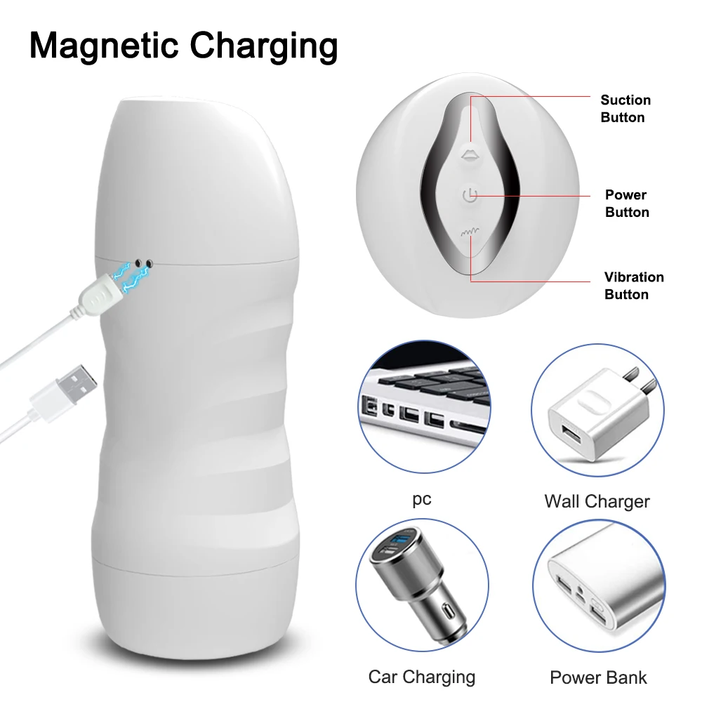 Automatic Male Sucking Mastubator Vibration Blowjob Machine Masturbation Cup Sex Toys Adult Goods for Men Masturbate Supplies
