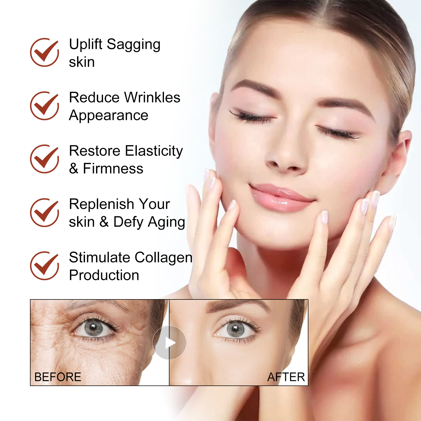 (1 PC) Peptide Essence Moisturiz Face Essence Light Line Firm Rejuvenating Care Face Nourish Face Revitapeptide Reversal Essence Liquid Resurfacing Face Essence Hydrate