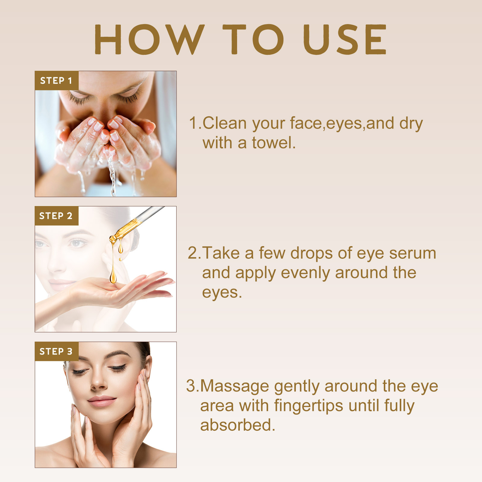 (1 PC) Anti Aging Eye Essence Deep Moisturizing Reduce Dark Circles Fine Lines Refines Pores Anti Puffiness Lightening Eyes Daily Massage Serum Eyes Care 30ml
