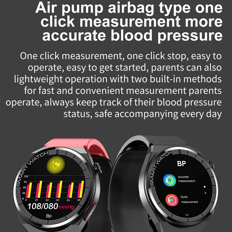 Smart Watch Airbag Pump Airbag ECG Blood Pressure Blood Lipid Health Management Monitoring Men Women Smartwatch