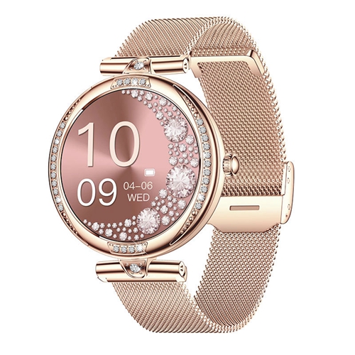 Rosegold Smart Watch For Lady Bluetooth Call Fitness Women Smartwatch DIY Dials