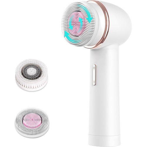 Facial Cleansing Brush Face Brush Waterproof Electric Facial Brush Device Beauty Skin Machine Deep Cleaning Gentle Exfoliating Massaging Tighten Skin