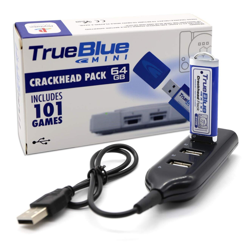 True Blue Mini - Crackhead Pack ( 64 GB ) 101 of the best PS1 games included