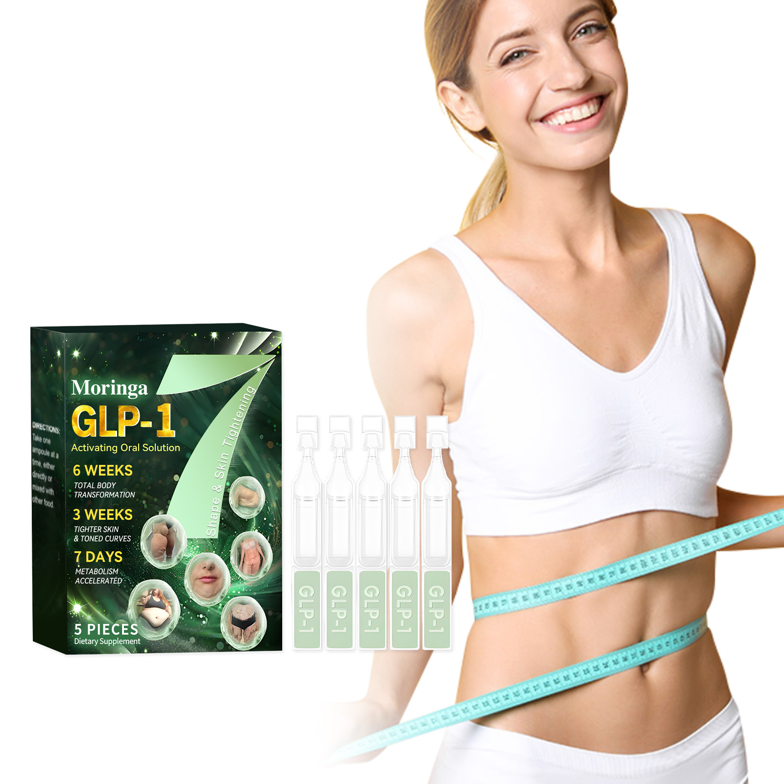 Activating Oral Solution Oral Liquid for Body Care Ideal Body Shaping Tighter Skin and Toned Curves GLP-1