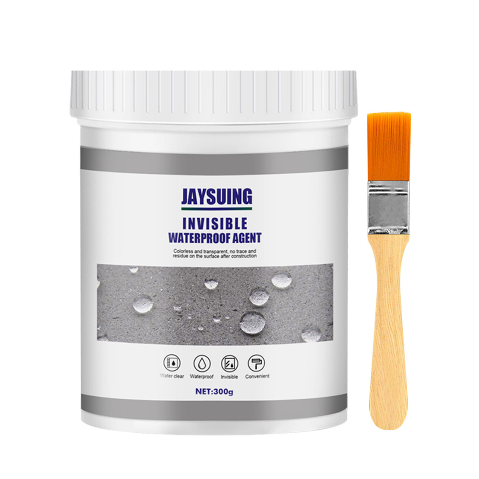 Invisible Waterproof Glue With Brush Water Proof Wall Tile Window Stable Film Leakage Protection bathroom coating 300g