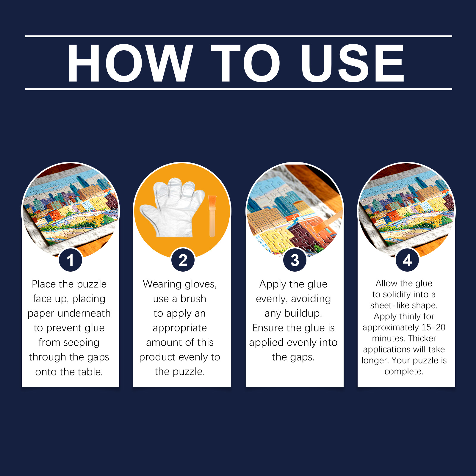 (White) Puzzle Glue Handmade DIY Puzzle Transparent Adhesive Student Office Creative Production Convenient Glue