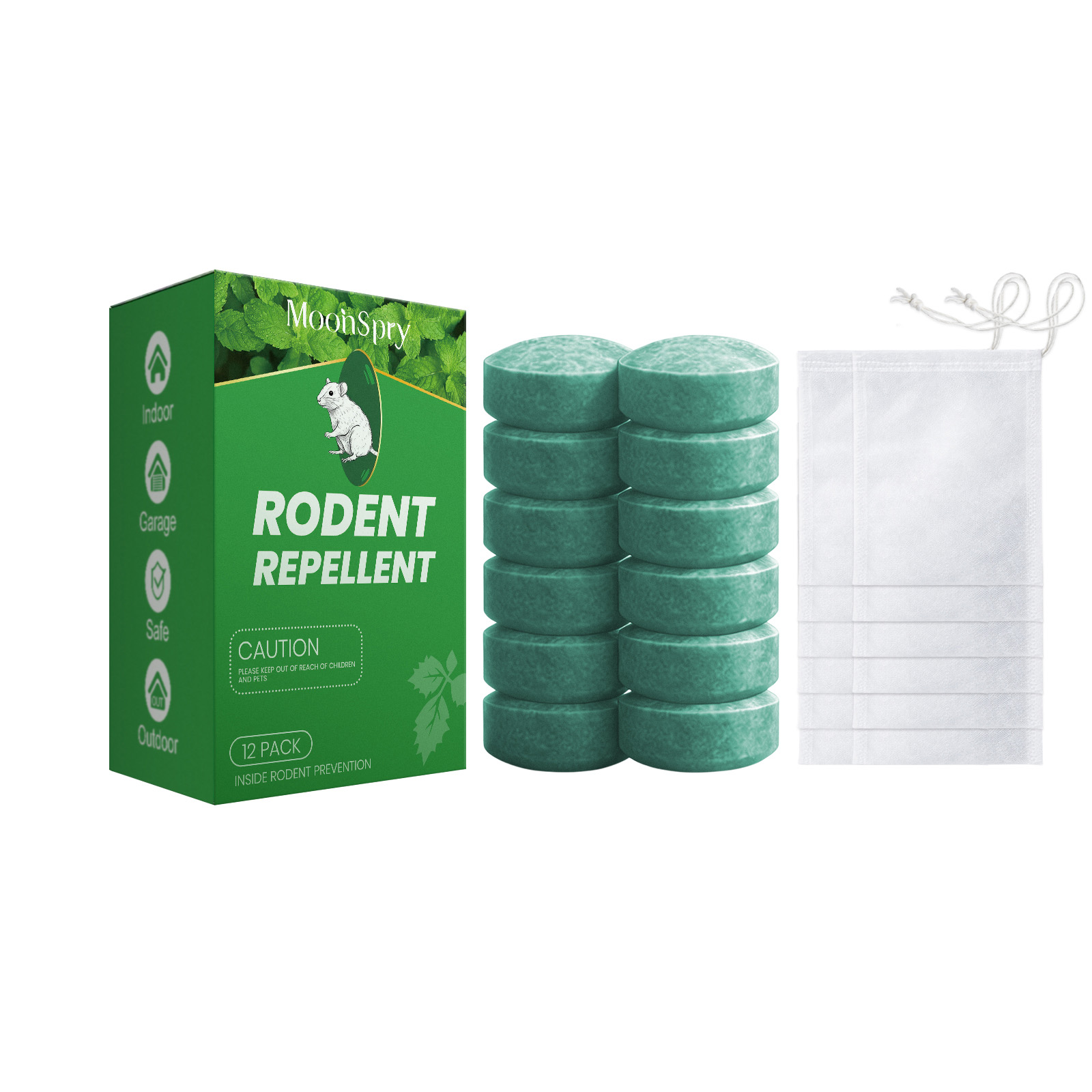Rat Deterrent Ball Repels Rats Squirrel Natural Peppermint Oil Home & Pet Safety ﻿