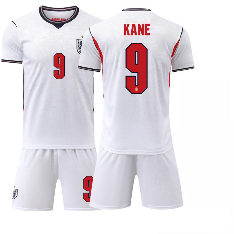 (1 Pair Knee Pads) 2026 World Cup England Kane 9 Home Football Jersey All Sizes For Adults Kids Shirts Shorts and Socks Set Gifts
