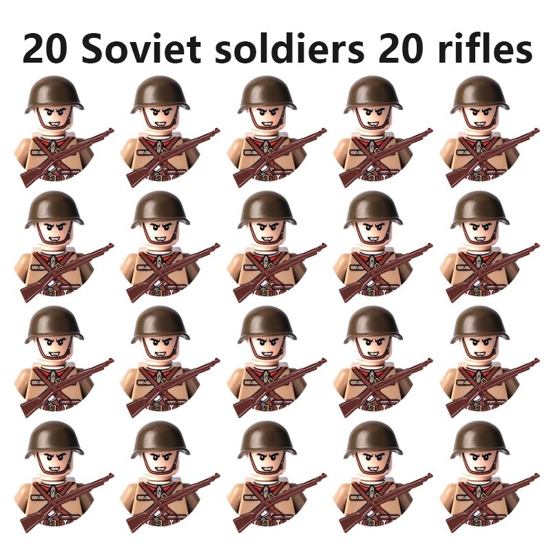 (Style F) World War II Military Figures Toys Mini Figures Humanoid Building Blocks Children Toys Birthday Gifts Cartoon Characters