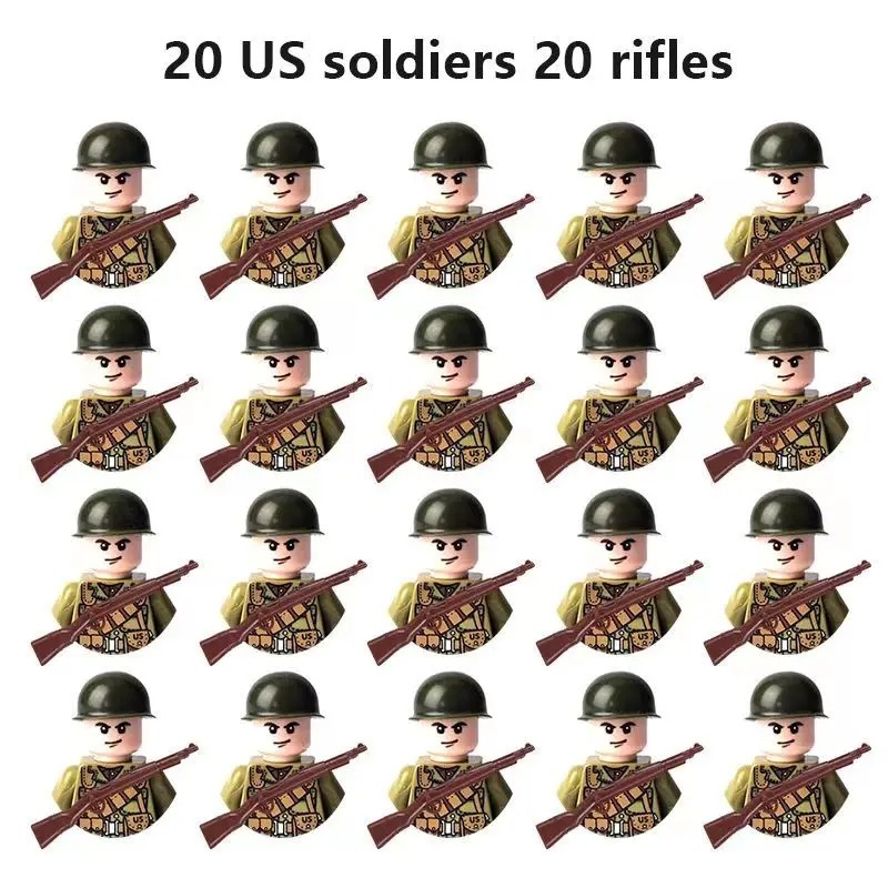 (Style F) World War II Military Figures Toys Mini Figures Humanoid Building Blocks Children Toys Birthday Gifts Cartoon Characters