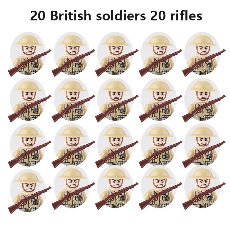 (Style F) World War II Military Figures Toys Mini Figures Humanoid Building Blocks Children Toys Birthday Gifts Cartoon Characters