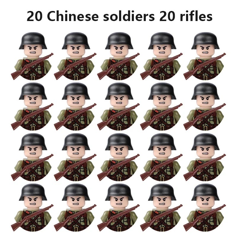 (Style F) World War II Military Figures Toys Mini Figures Humanoid Building Blocks Children Toys Birthday Gifts Cartoon Characters