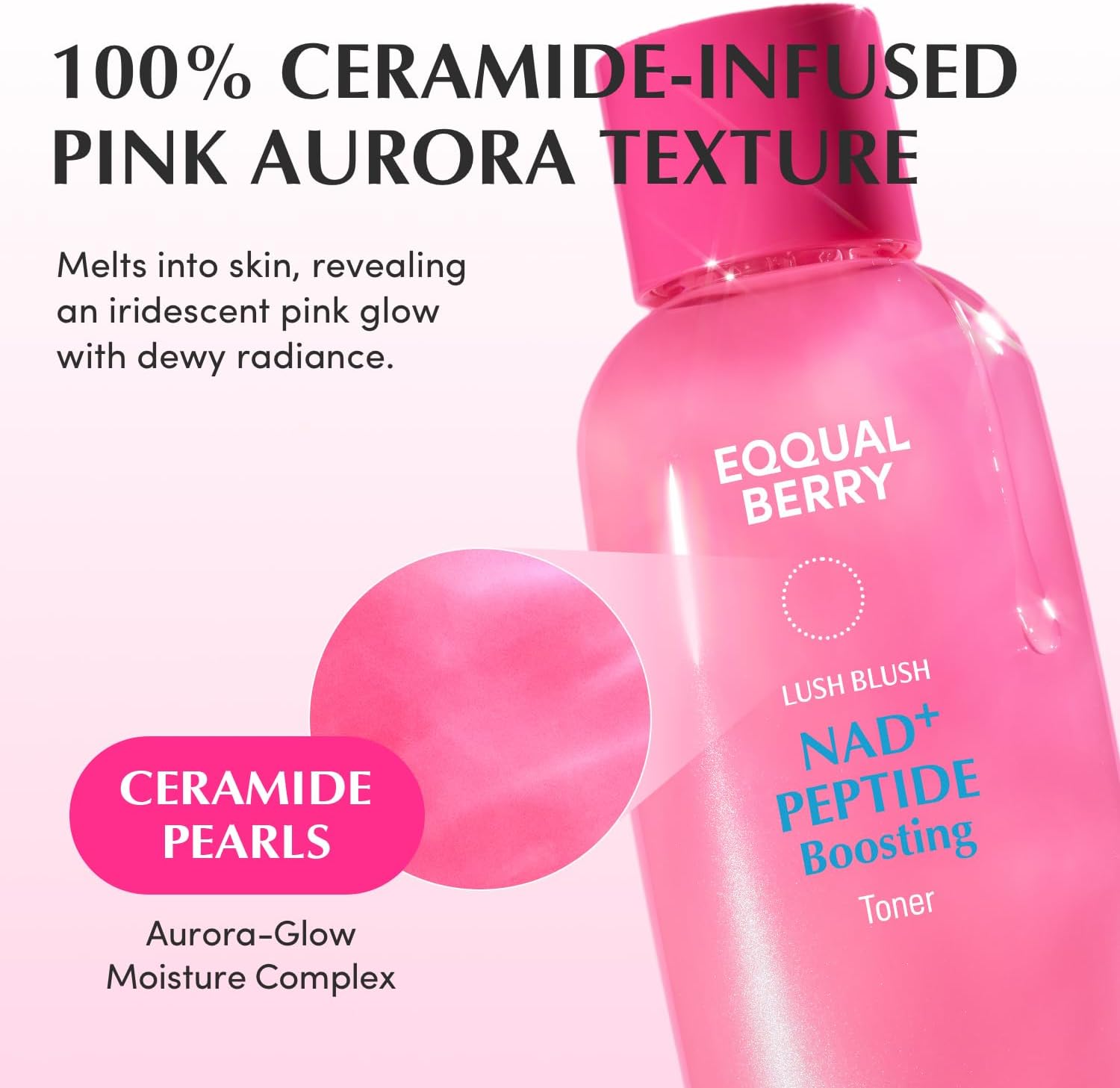 EQQUALBERRY NAD Peptide Boosting Toner 150ml Hydrating Firming Skin Prep Toner with NADPeptides Ceramide Complex Daily Radiance-Supporting Formula New
