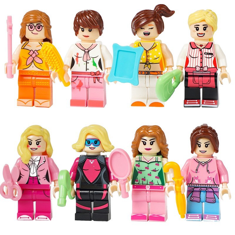 Minifigures Series Toy Girls Building Blocks Cute Cartoon Characters Fit Lego Gifts for Kids