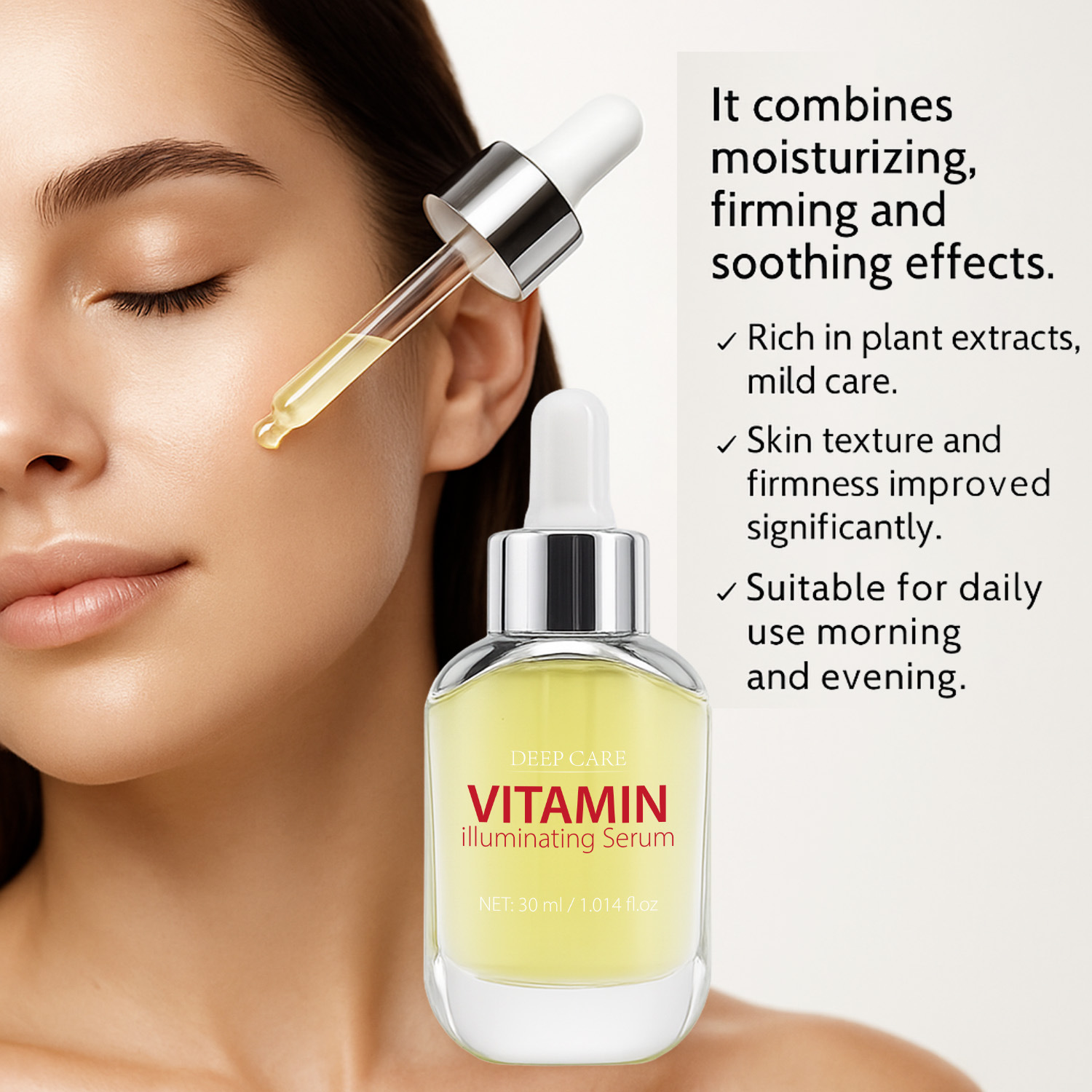Vitamin Brightening Essence Even Skin Tone Radiance Boosting Daily Face Treatment 30ml