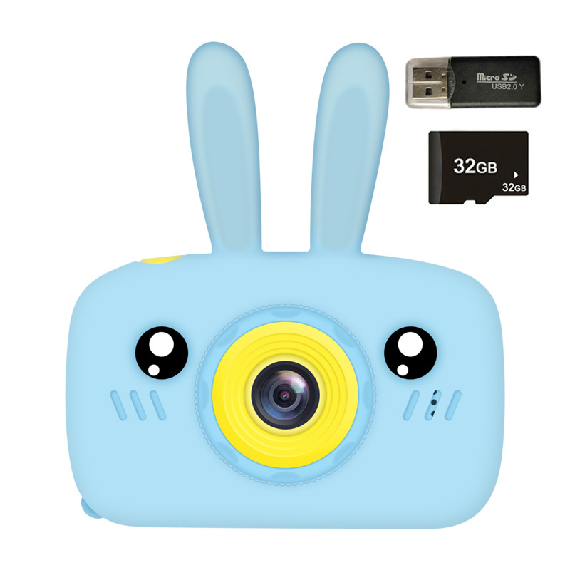 New Mini Cartoon Rabbit Camera 2 Inch HD Screen Educational Children Toys Portable Video Digital Camera SLR Camera For Kid Gifts
