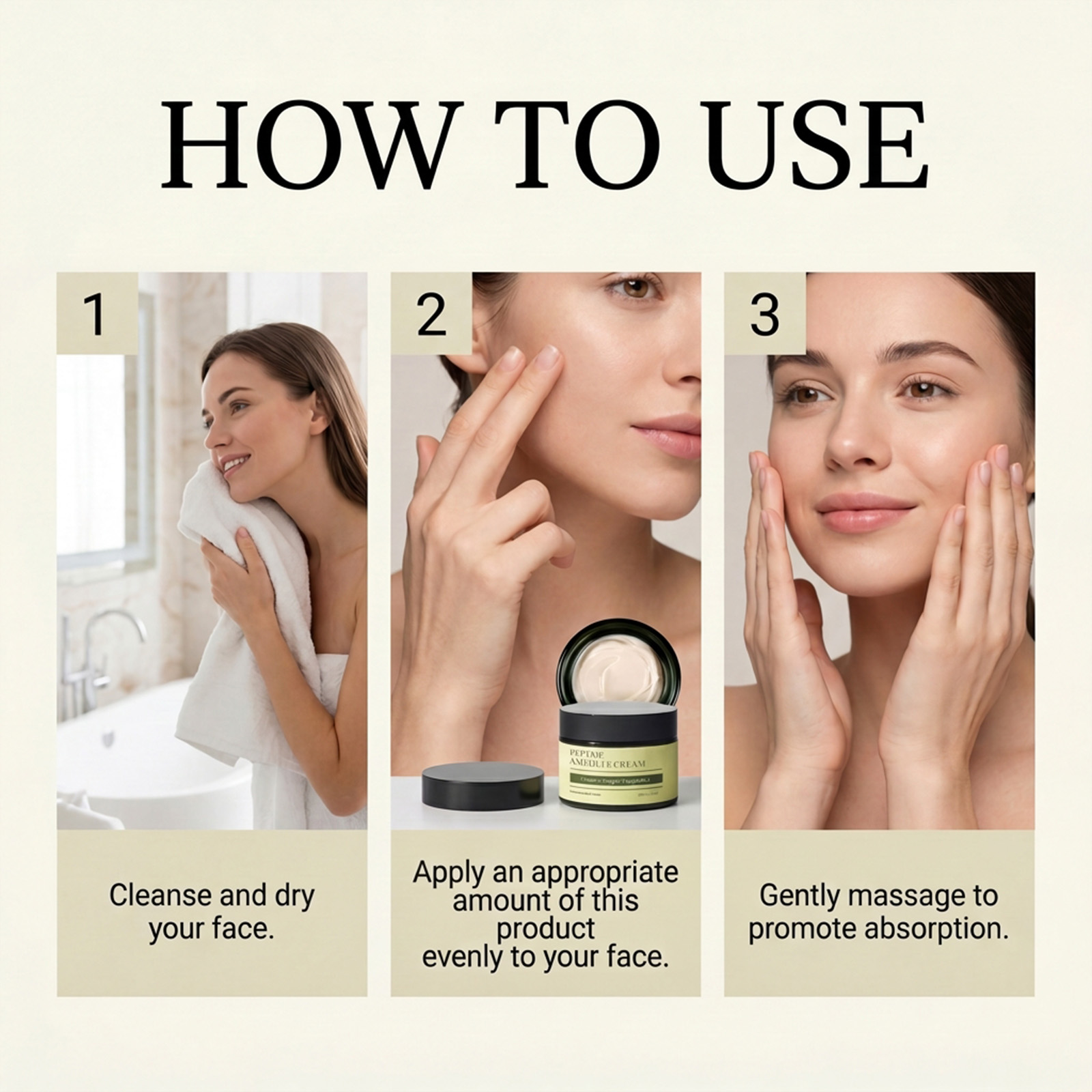 Copper Peptide Moisturizing Cream Contains Copper Peptide Nourishes Skin Boosts Natural Radiance Hydrates Softens Facial Complexion