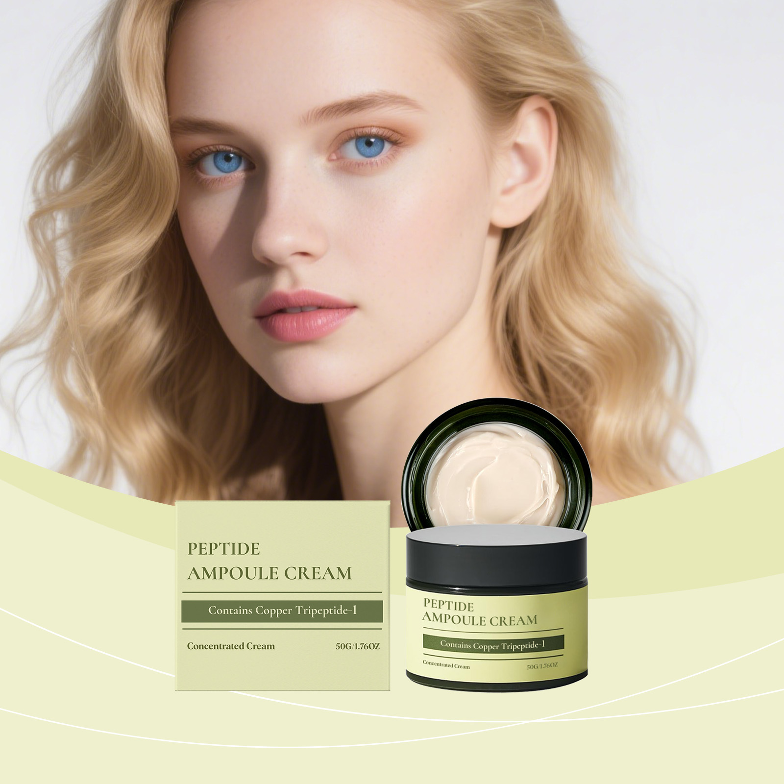 Copper Peptide Moisturizing Cream Contains Copper Peptide Nourishes Skin Boosts Natural Radiance Hydrates Softens Facial Complexion