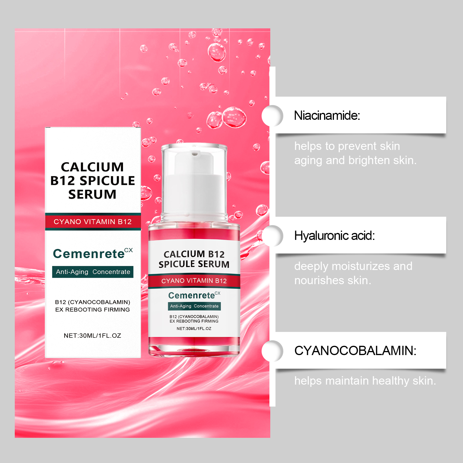 Facial Skin Care Essence Liquid Refine Pores Moisturize Nourish Dull Hydrating Protect Skin Brightening Serum