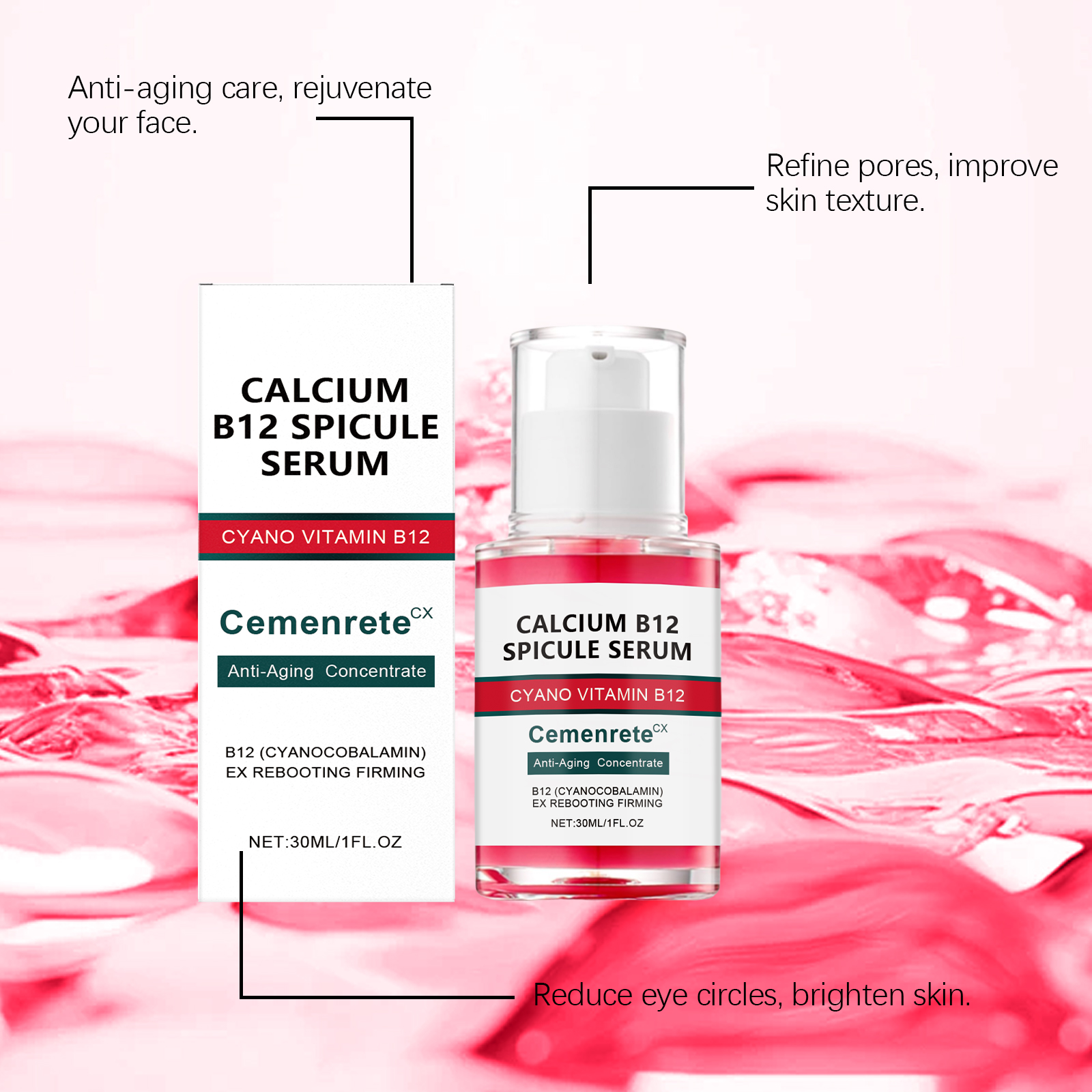 Facial Skin Care Essence Liquid Refine Pores Moisturize Nourish Dull Hydrating Protect Skin Brightening Serum