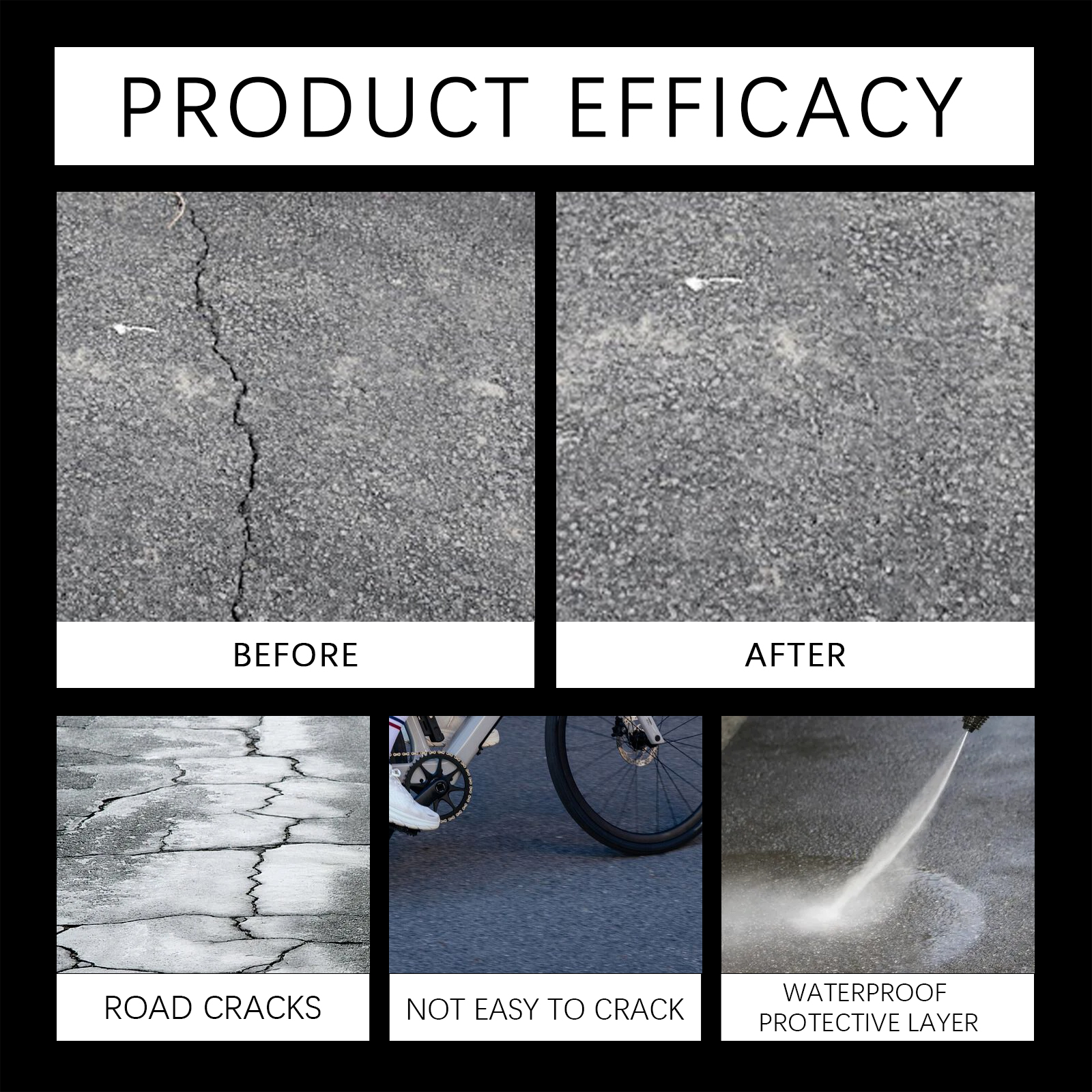 Floor Crack Filler Elastic Crack Resistant Heat Tolerant Cold Resistant Sealing Water Proof Crack Repair Material
