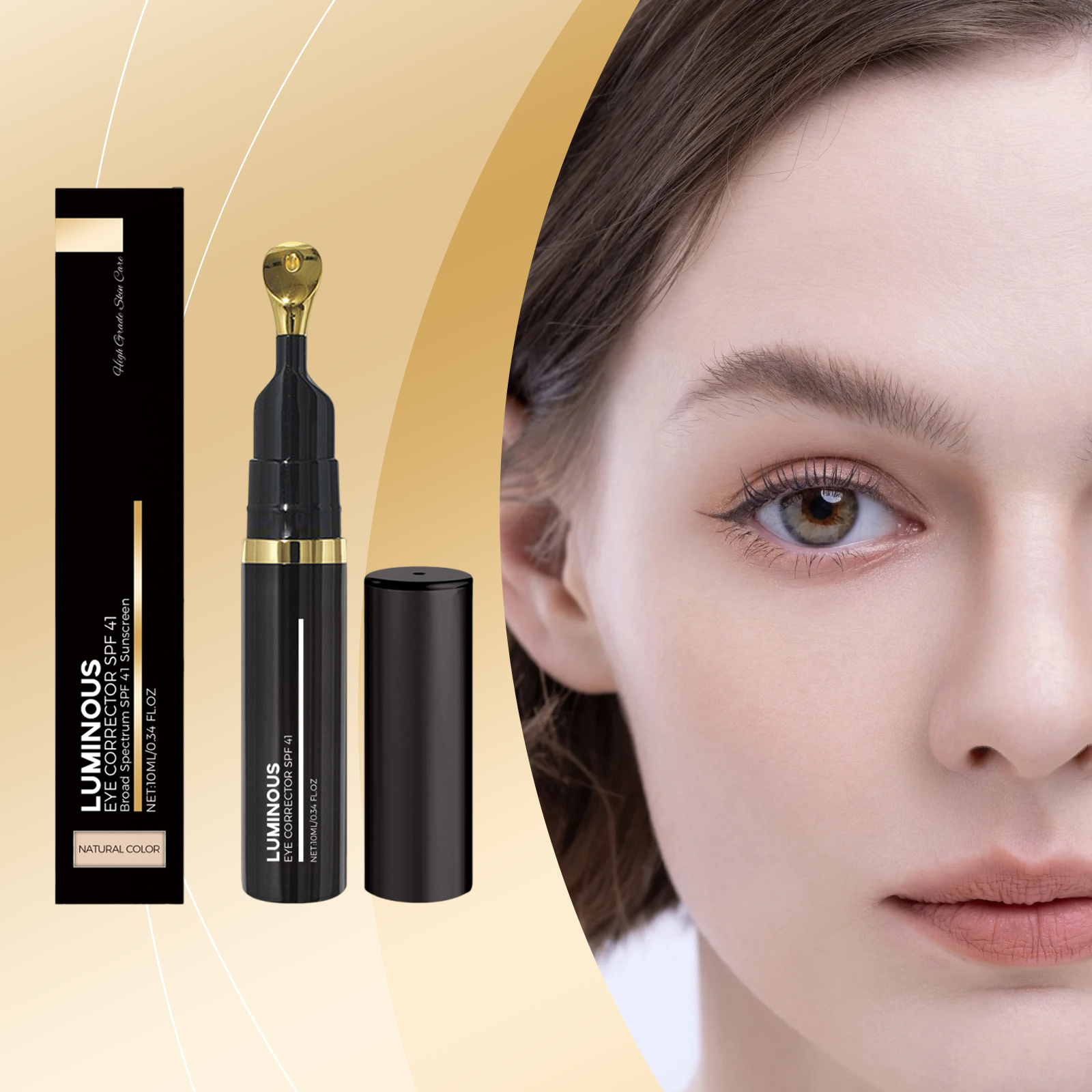 Eye Concealer Cream Natural Tone Moisturizing Hydrating Light Revitalizing Daily Use For Covering Dark Circles