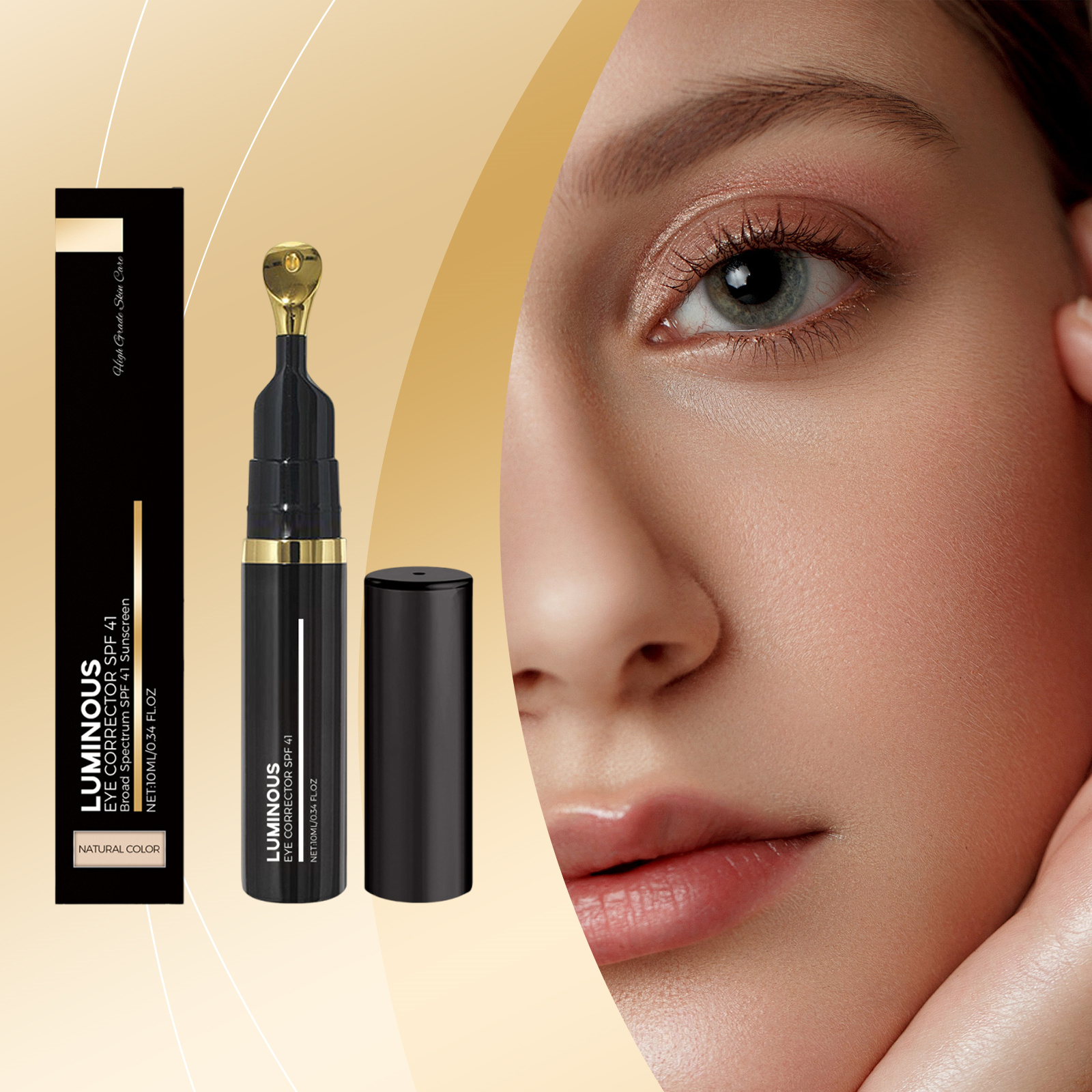 Eye Concealer Cream Natural Tone Moisturizing Hydrating Light Revitalizing Daily Use For Covering Dark Circles