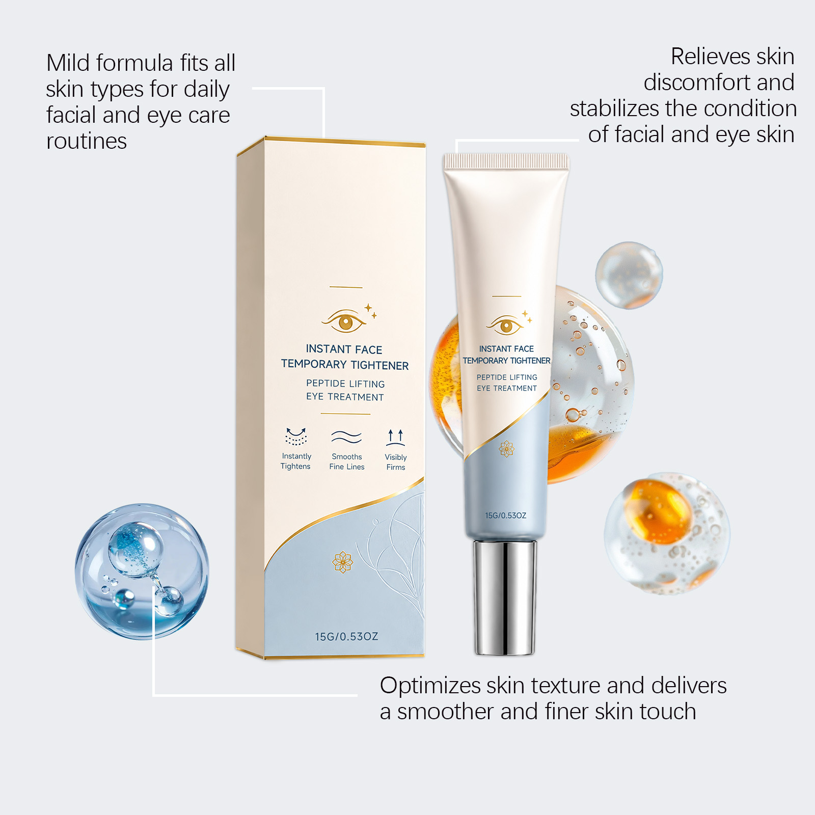 Firming Eye Essence Cream Light Texture Long Last Hydrate Uniform Complexion Smooth Dermis Around Ocular
