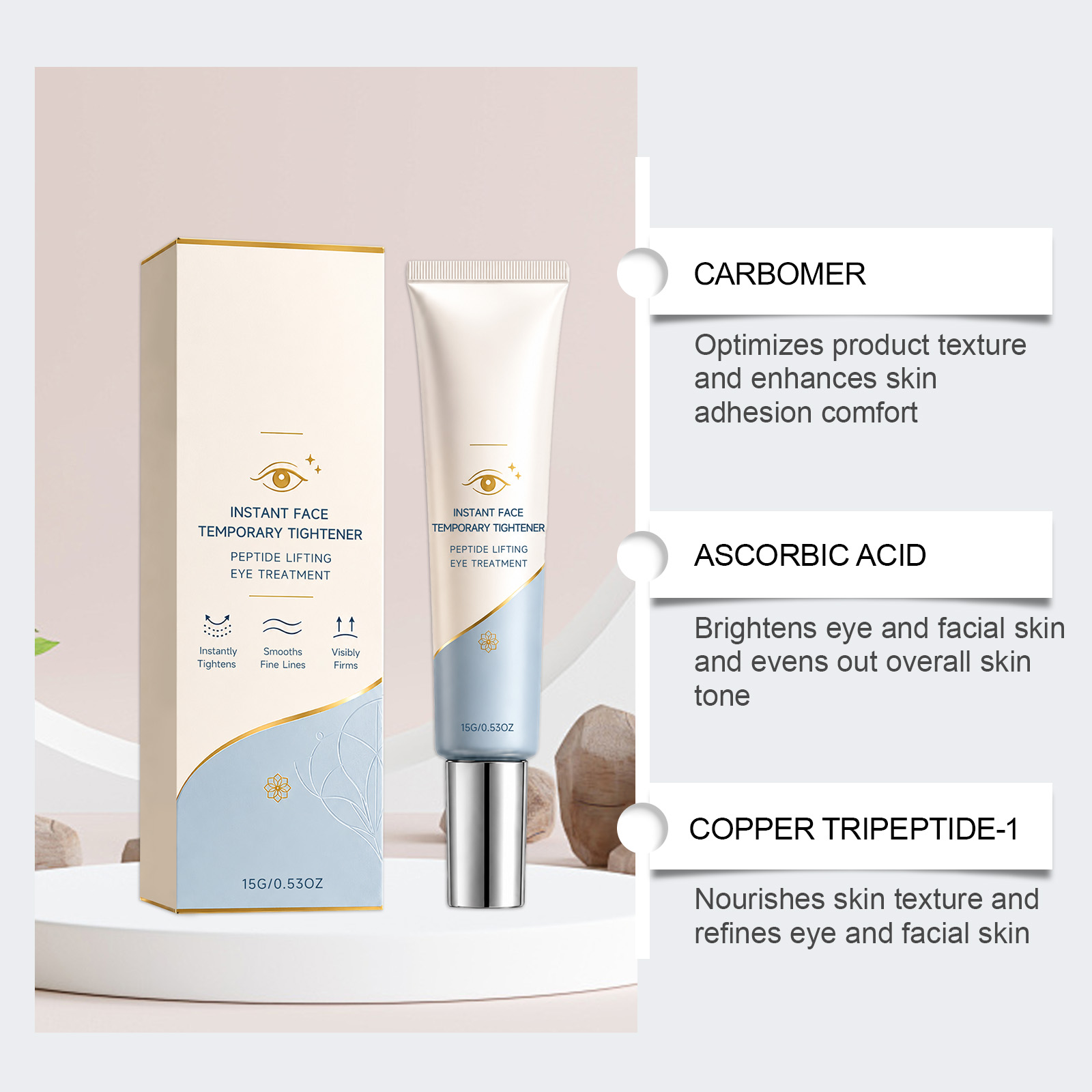 Firming Eye Essence Cream Light Texture Long Last Hydrate Uniform Complexion Smooth Dermis Around Ocular