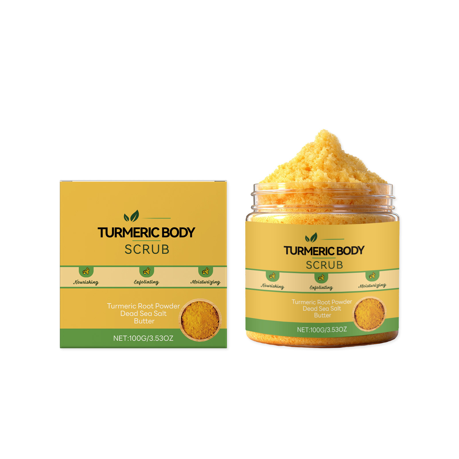 Turmeric Body Scrub Daily Mild Cleansing Easy Rinse Smooth Clean Refreshing For Skin