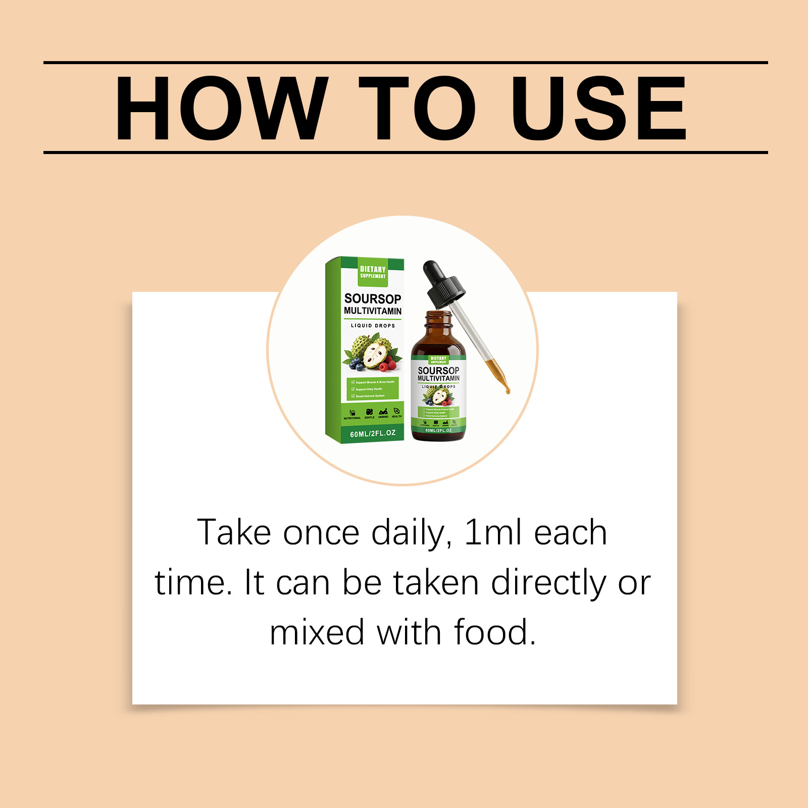 Soursop Nutrient Drops Gentle Formula Daily Protect Gut Comfort Body Nutrition Supplement Oral Liquid Health Care Item