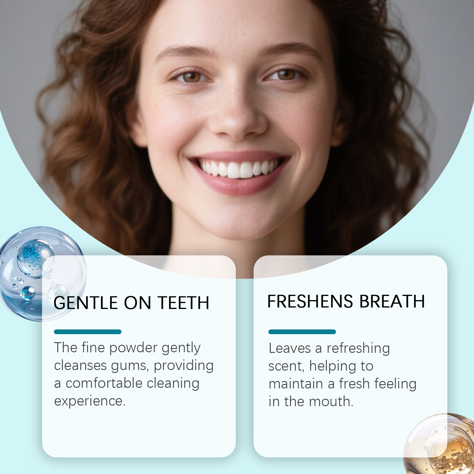 Collagen Clean Dental Powder Mild Fresh Teeth Protection Smooth Texture Daily Remove Stains On Tooth Surface