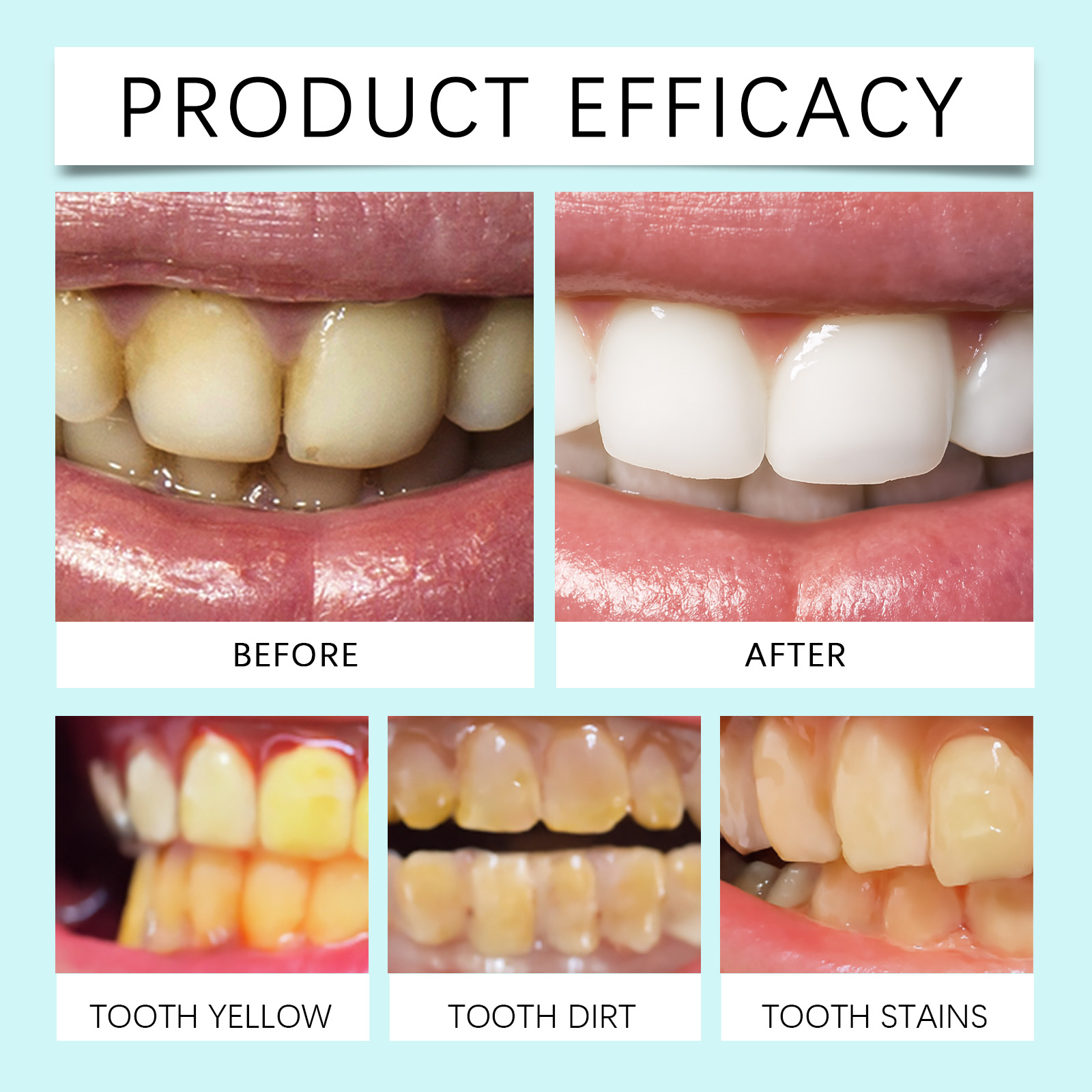 Collagen Clean Dental Powder Mild Fresh Teeth Protection Smooth Texture Daily Remove Stains On Tooth Surface