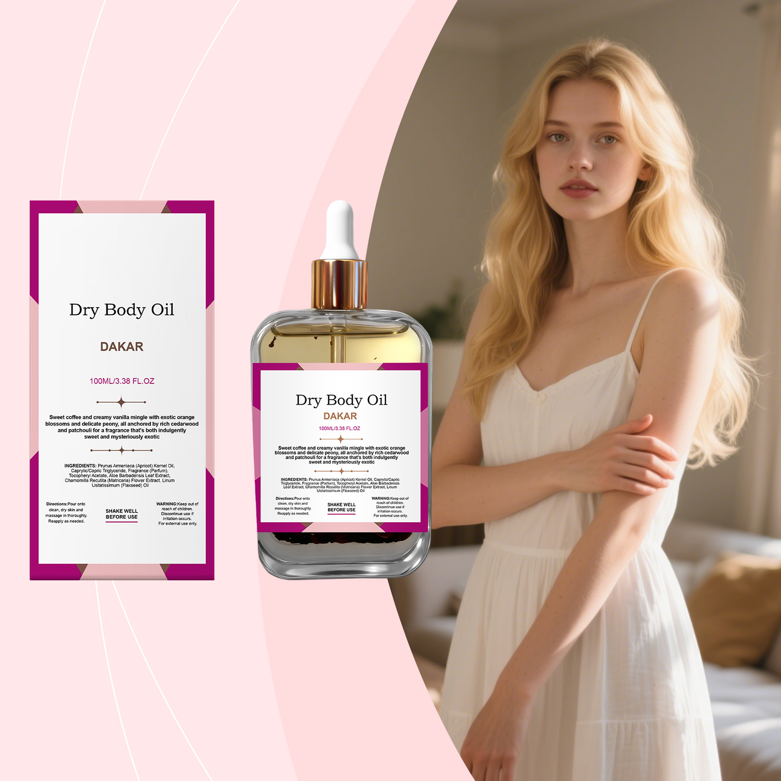 Moisturizing Fragrance Body Oil Mild Nourishing Protect Soft Skin Fine Texture Refreshing Non Sticky For Whole Body Care