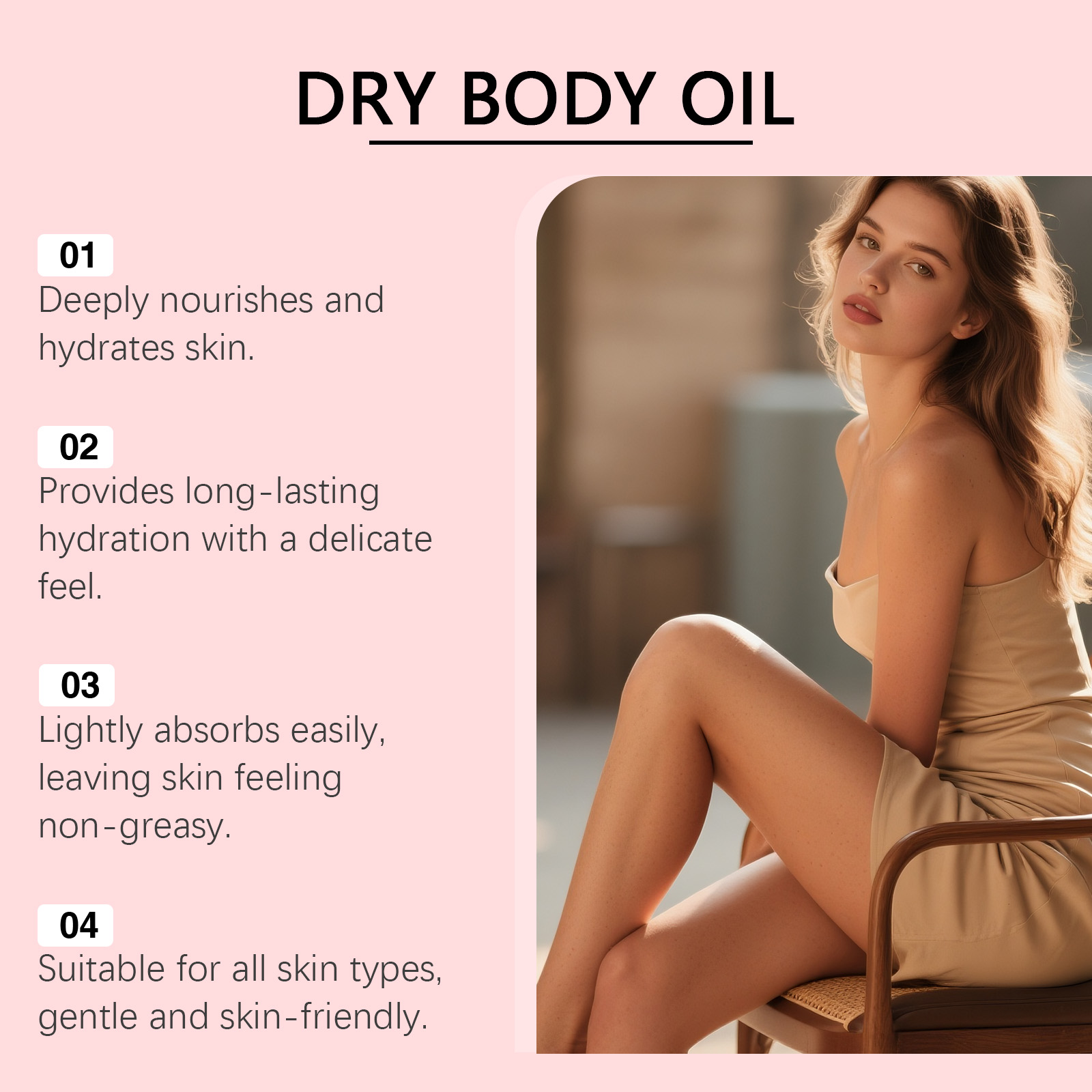 Moisturizing Fragrance Body Oil Mild Nourishing Protect Soft Skin Fine Texture Refreshing Non Sticky For Whole Body Care