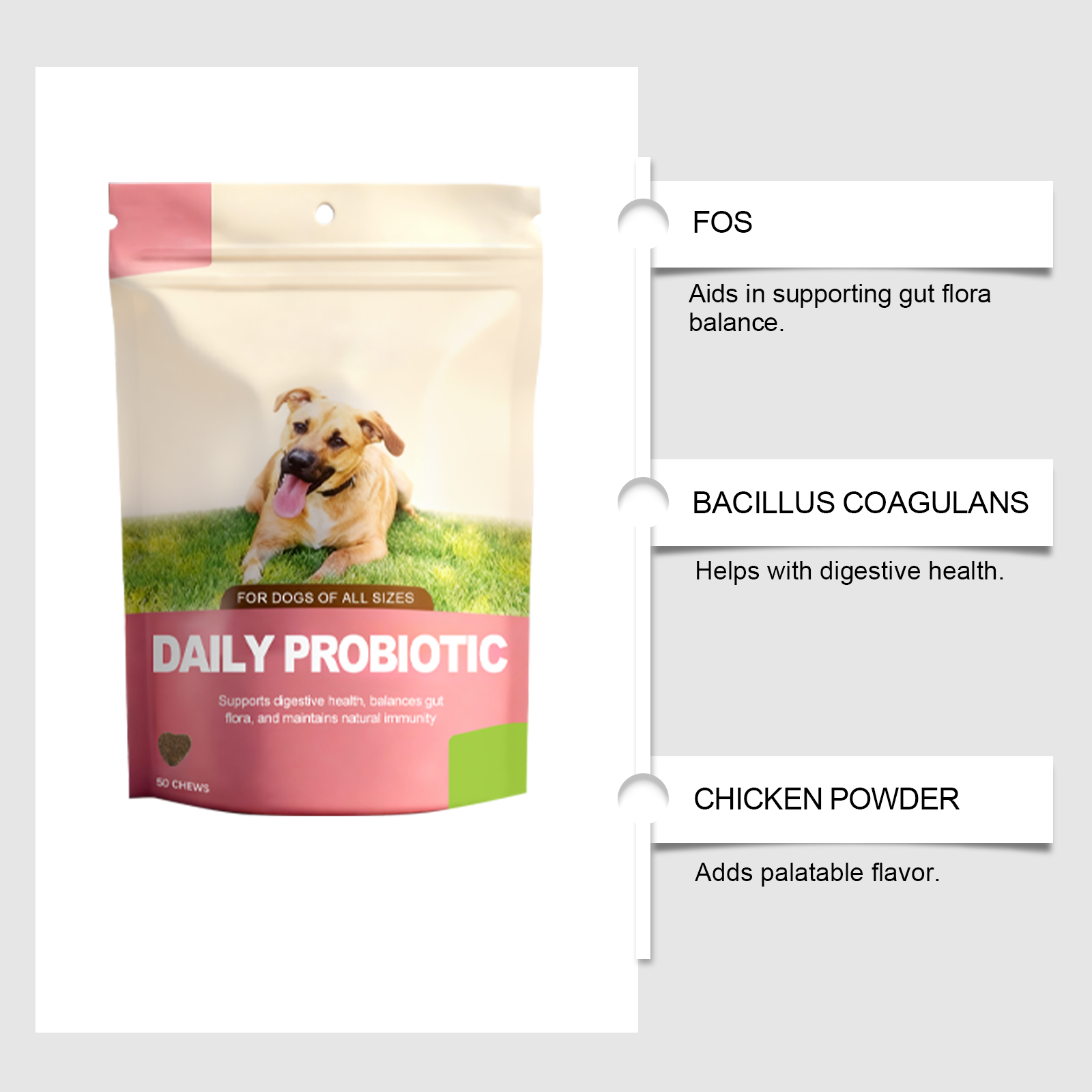 Daily Probiotic Soft Granules For Dogs Support Intestinal Balance Easy Feeding Mild Care Boost Vitality Regular Canine Gut Maintenance