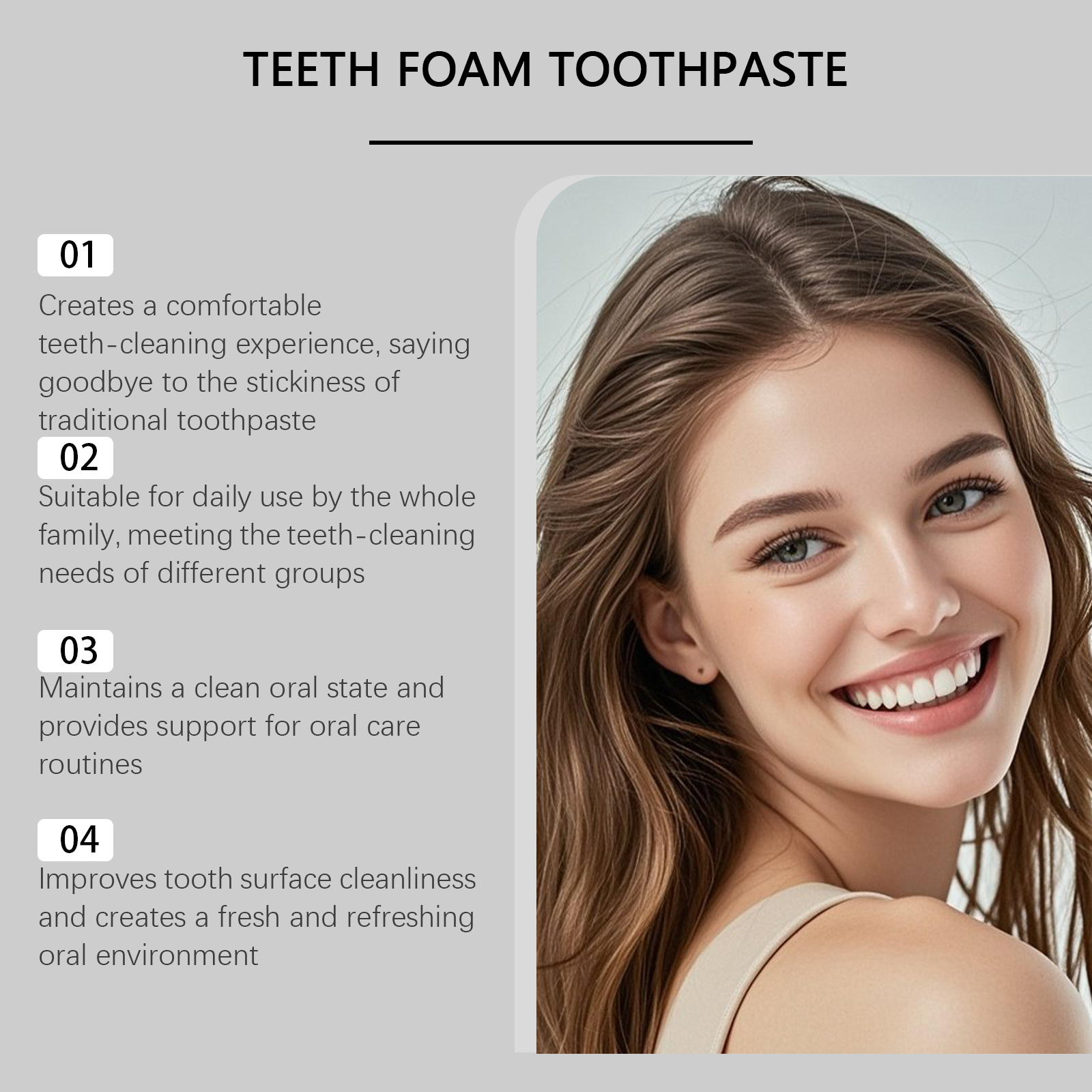Mint Foam Toothpaste Brighten Teeth Freshen Breath Protect Enamel Protect Gums Deep Clean Daily Oral Care