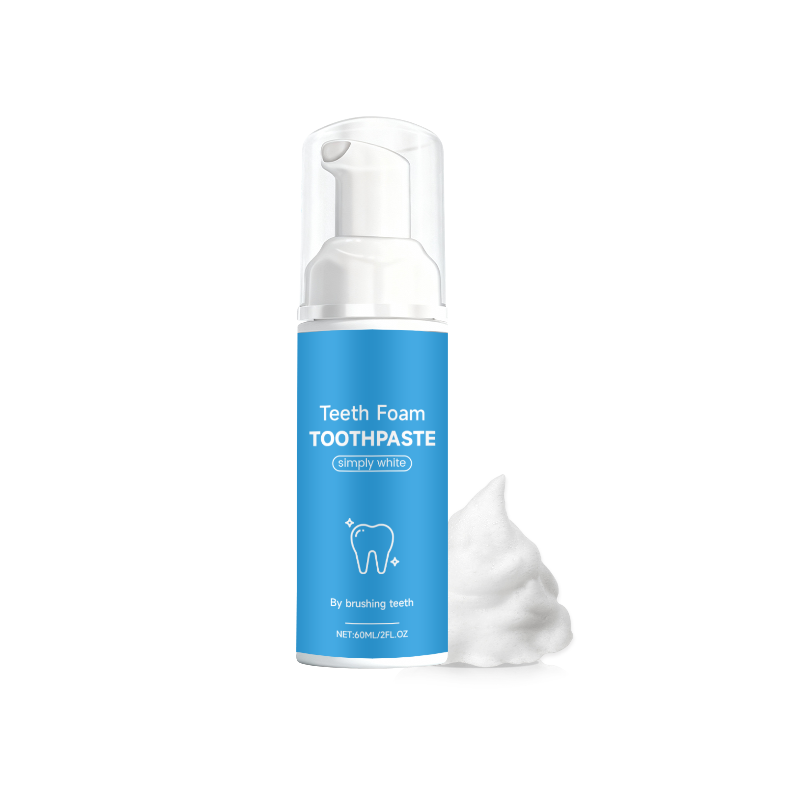 Mint Foam Toothpaste Brighten Teeth Freshen Breath Protect Enamel Protect Gums Deep Clean Daily Oral Care