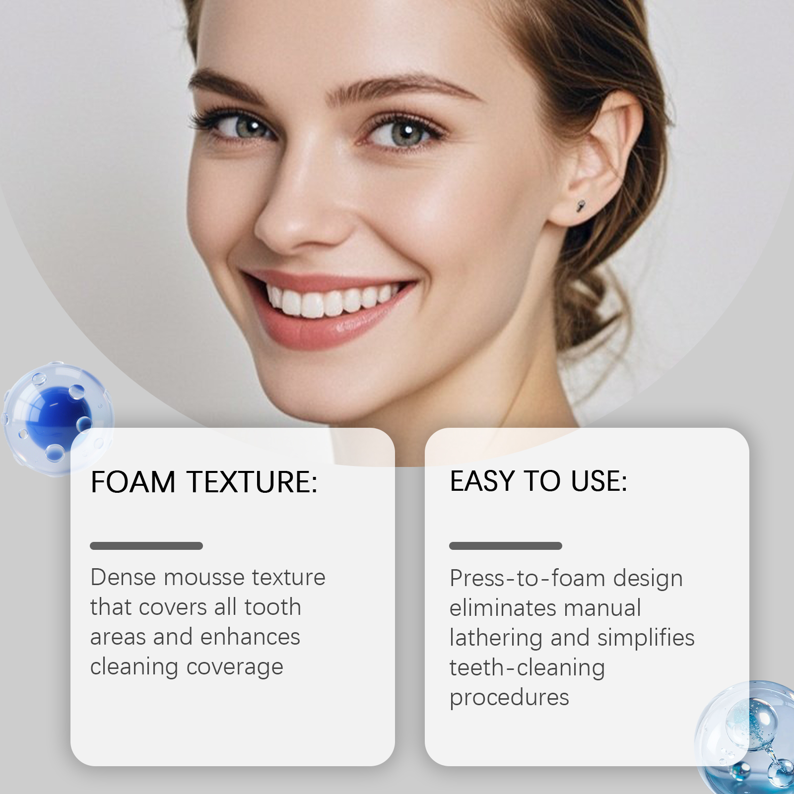 Mint Foam Toothpaste Brighten Teeth Freshen Breath Protect Enamel Protect Gums Deep Clean Daily Oral Care