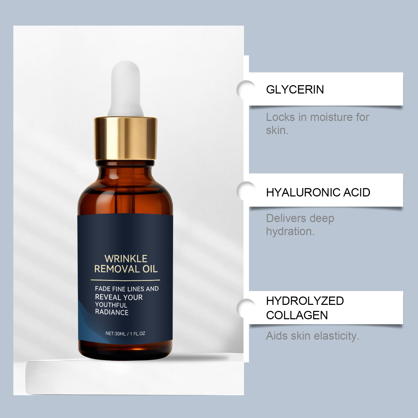 Eye Treatment Essence Oil Gentle Protection Deep Hydrate Moisturize Nourish Plump Smooth Brighten Periorbital Skin