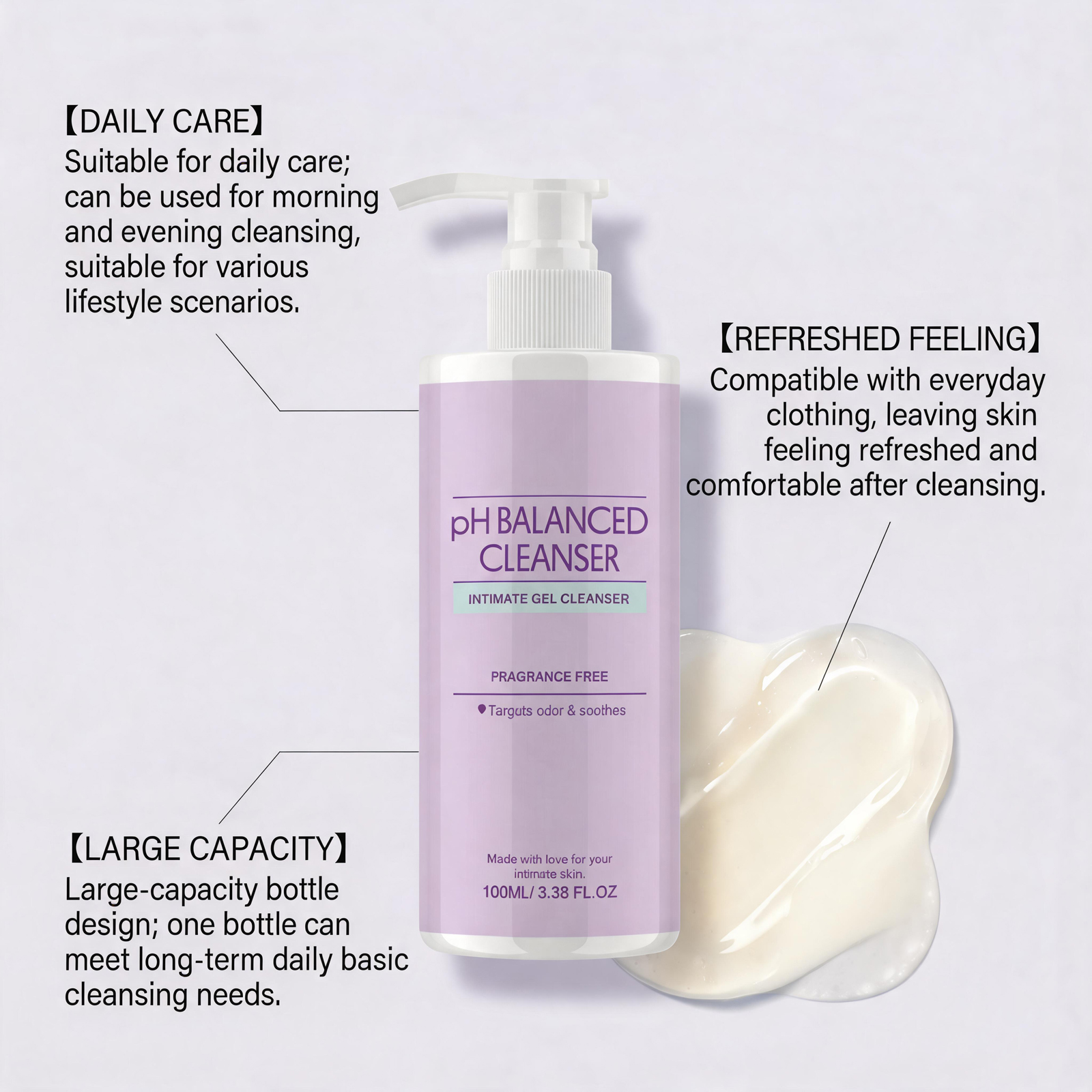 Skin Cleansing Liquid Light Hydrating Non Sticky Refreshing Mild Moisturizing Soft Care Facial Skin