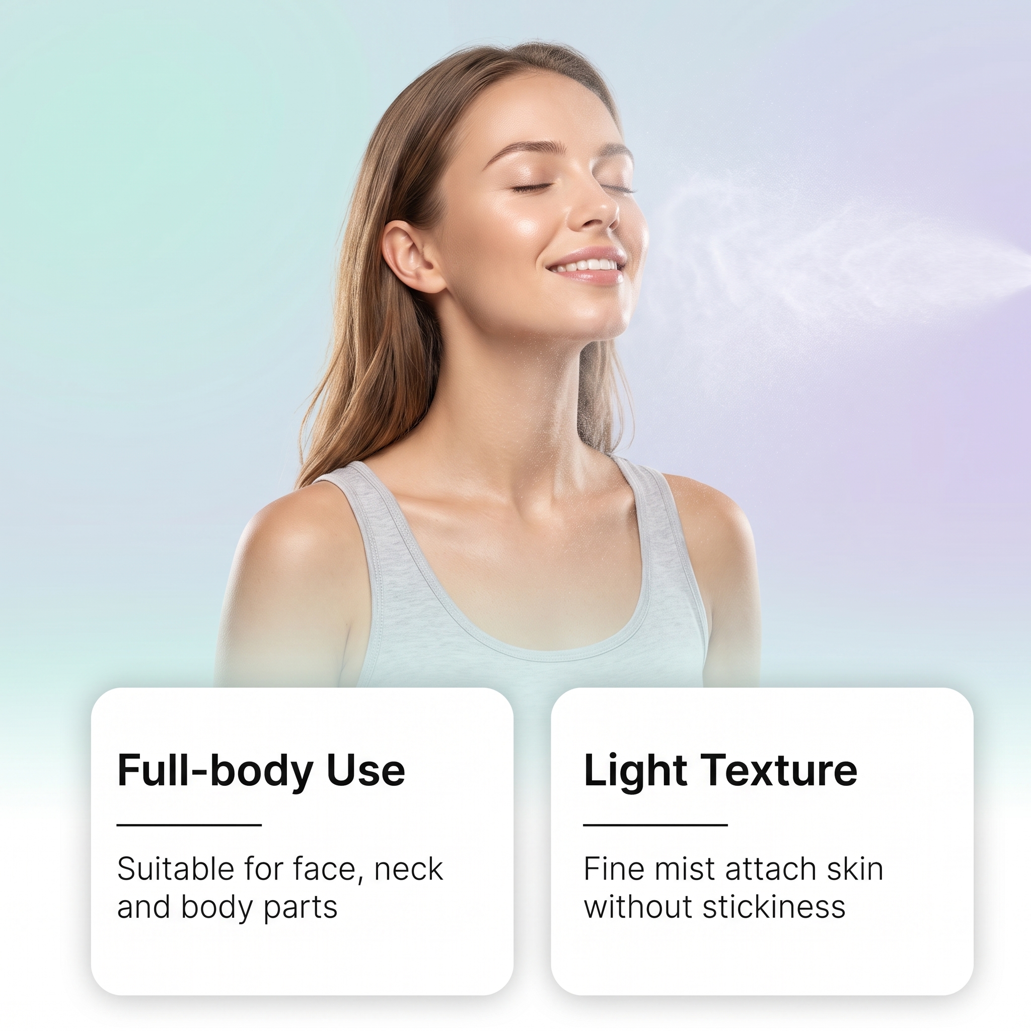 Cool Moisturizing Spray Refreshing Non Sticky Summer Portable Face Body Outdoor Sport Carry Along