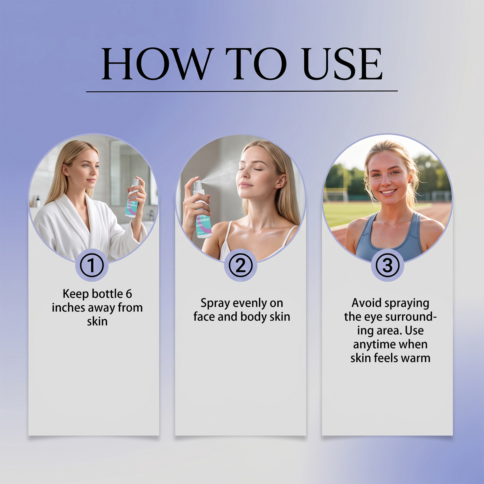 Cool Moisturizing Spray Refreshing Non Sticky Summer Portable Face Body Outdoor Sport Carry Along