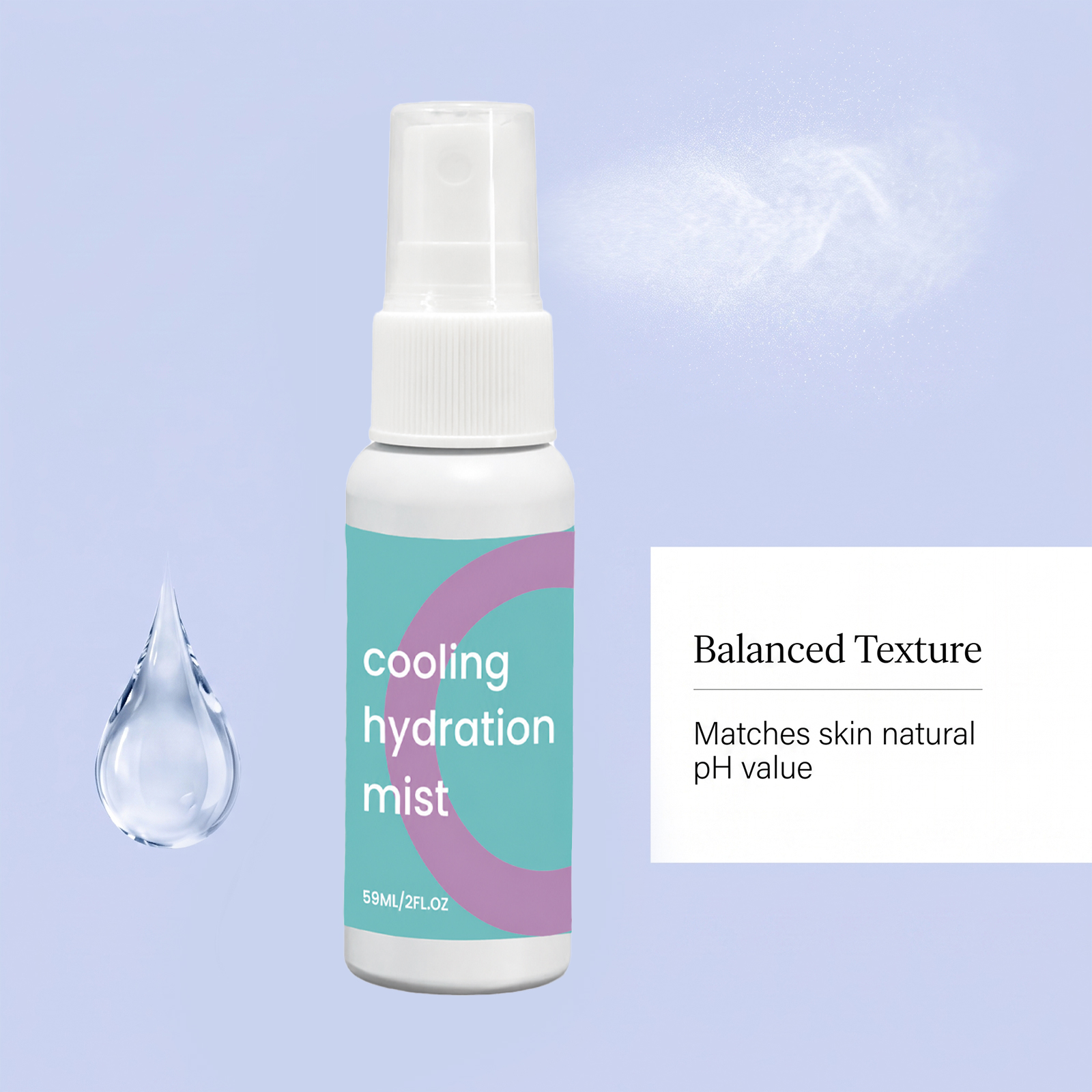 Cool Moisturizing Spray Refreshing Non Sticky Summer Portable Face Body Outdoor Sport Carry Along