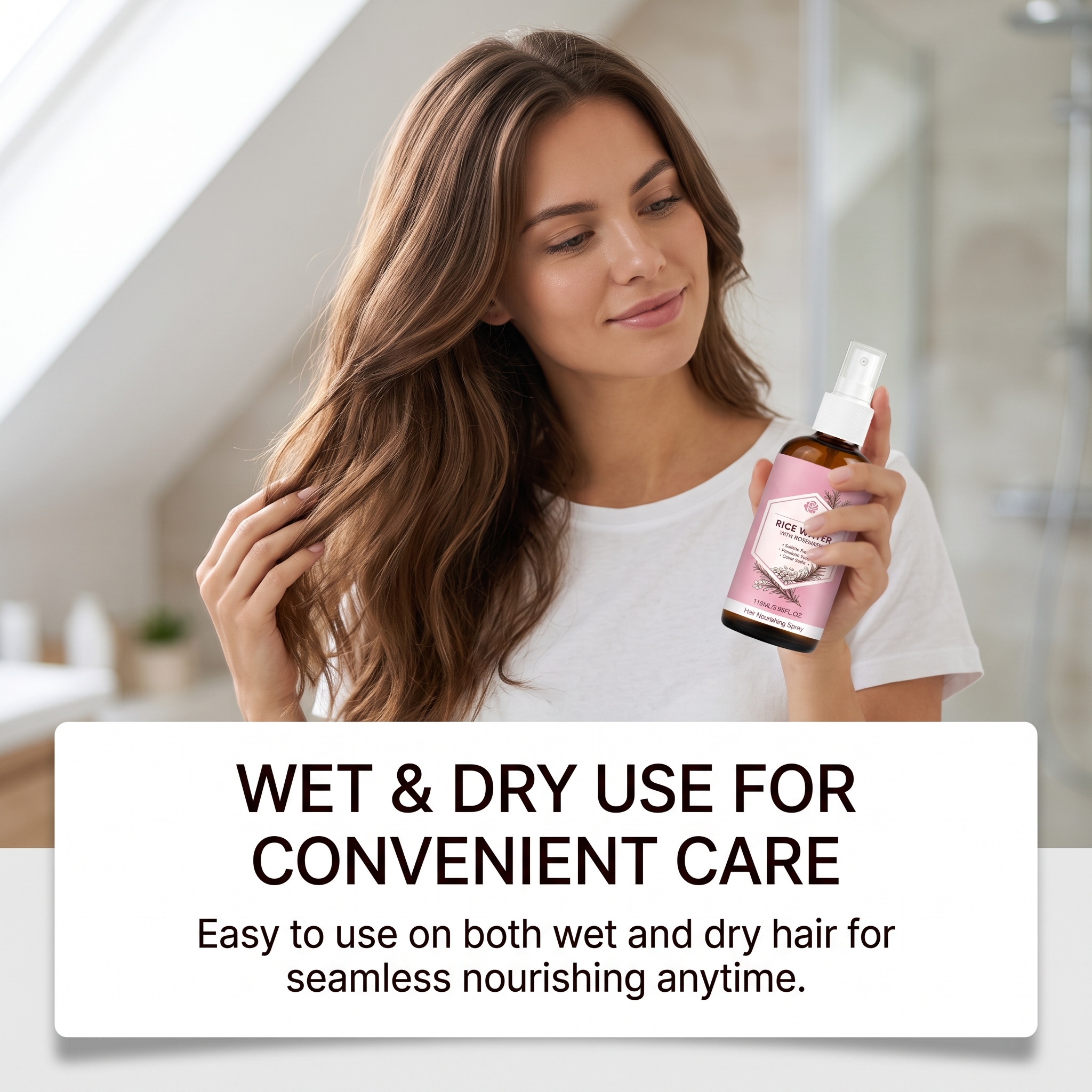 Hair Care Spray Mild Nourish Plump Natural Shiny Smooth Hair Strand Daily Hair Protect