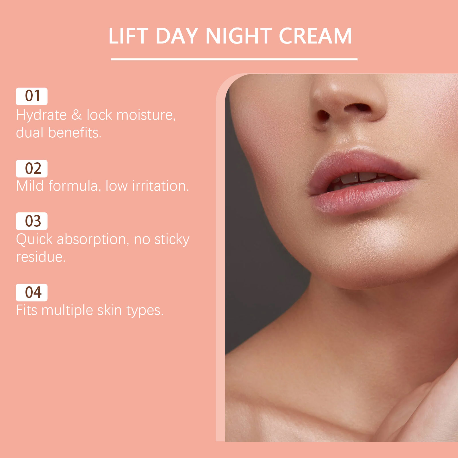 Moisturizing Firming Brightening Revitalizing Hydrating Glowing Softening Nourishing Facial Skin Care Cream Lotion